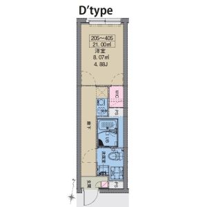 1K 間取り図