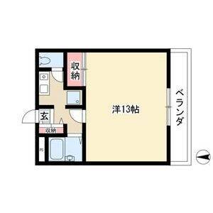 1K 間取り図