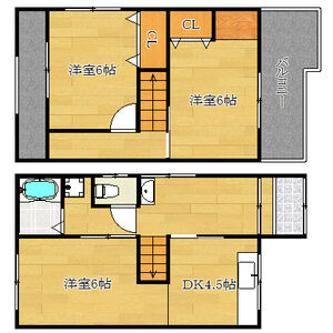 3DK 間取り図