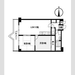 2LDK 間取り図