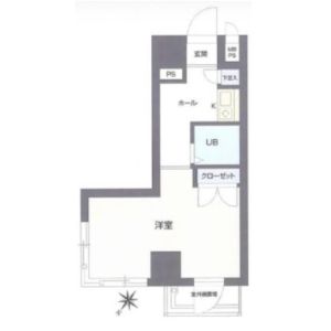 1K 間取り図