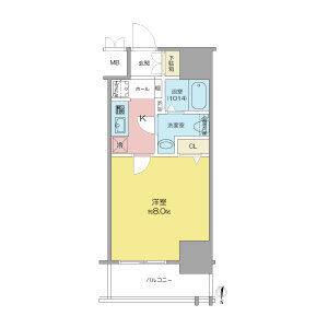 1K 間取り図