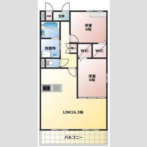 2LDK 間取り図