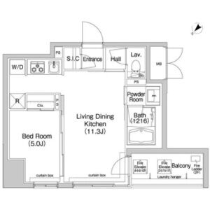 1LDK 間取り図