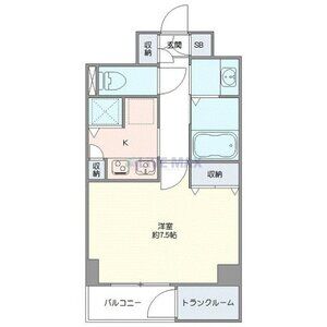 1K 間取り図