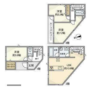 3LDK 間取り図