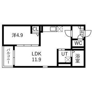 1LDK 間取り図