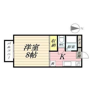 1K 間取り図