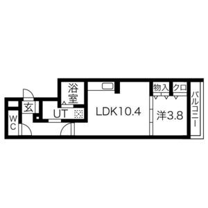 1LDK 間取り図