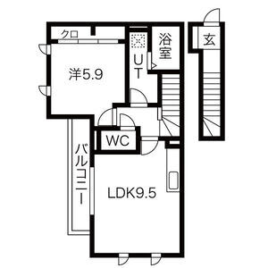1LDK 間取り図