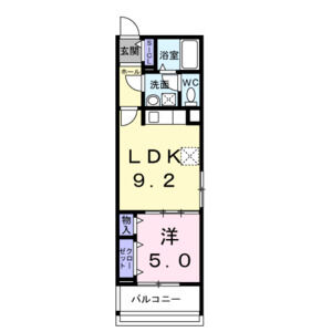 1LDK 間取り図