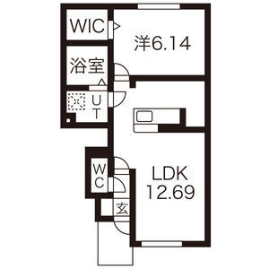 1LDK 間取り図