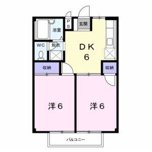 2DK 間取り図