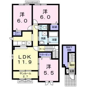 3LDK 間取り図