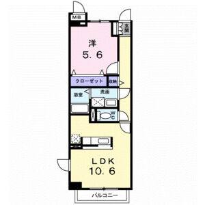 1LDK 間取り図