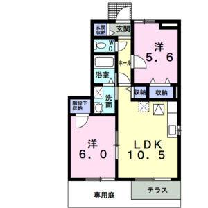 2LDK 間取り図