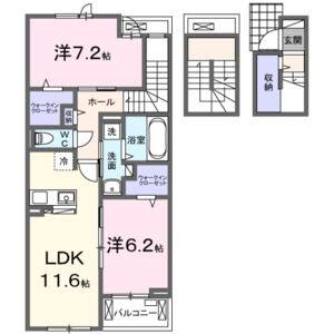 2LDK 間取り図