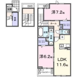 2LDK 間取り図