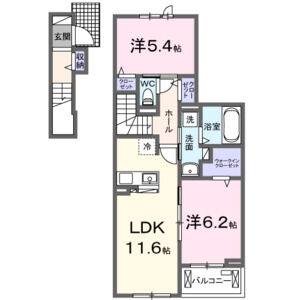 2LDK 間取り図