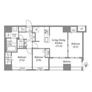 3LDK 間取り図