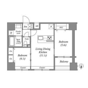 2LDK 間取り図