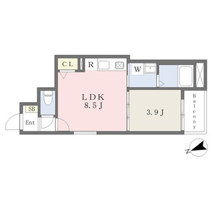 1LDK 間取り図