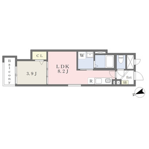 1LDK 間取り図