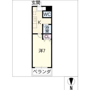 1K 間取り図