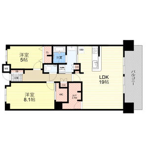 2LDK 間取り図