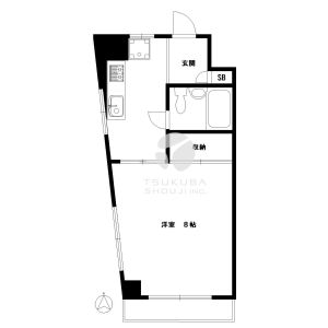 1K 間取り図