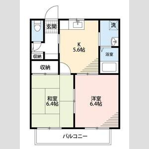 2DK 間取り図