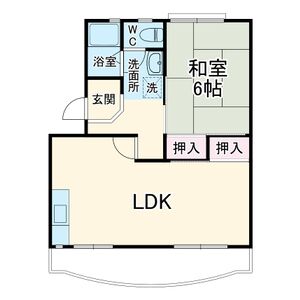 1LDK 間取り図