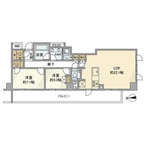 2LDK 間取り図