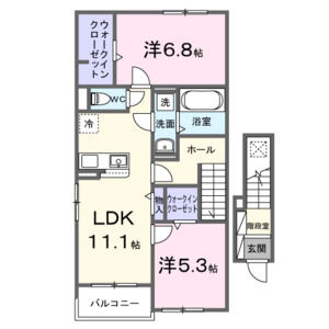 2LDK 間取り図