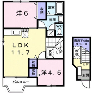 2LDK 間取り図