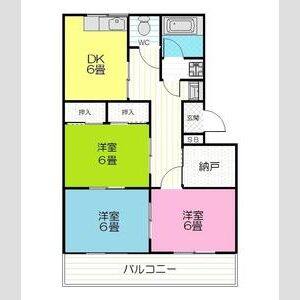 3DK 間取り図