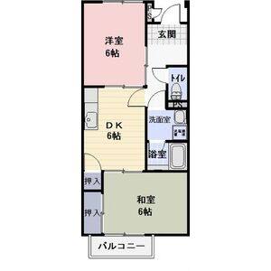 2DK 間取り図