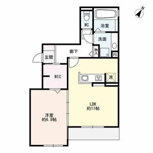 1LDK 間取り図