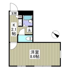 1K 間取り図