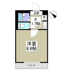 1K 間取り図