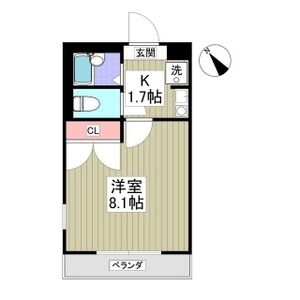 1K 間取り図