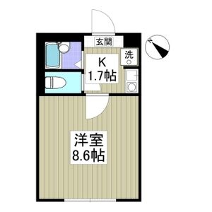 1K 間取り図