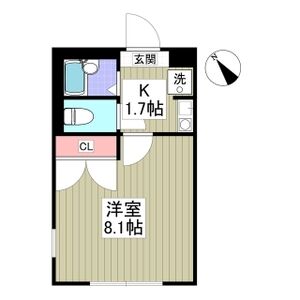 1K 間取り図