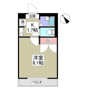1K 間取り図
