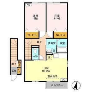 2LDK 間取り図