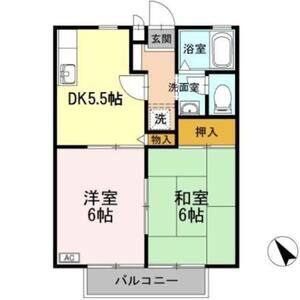 2DK 間取り図