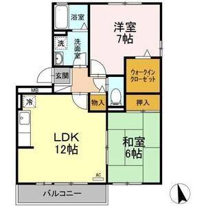 2LDK 間取り図