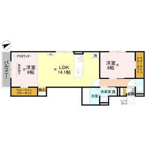 2LDK 間取り図