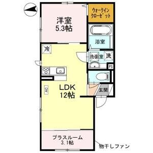 1LDK 間取り図