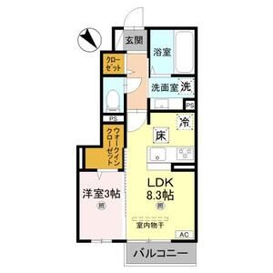 1LDK 間取り図